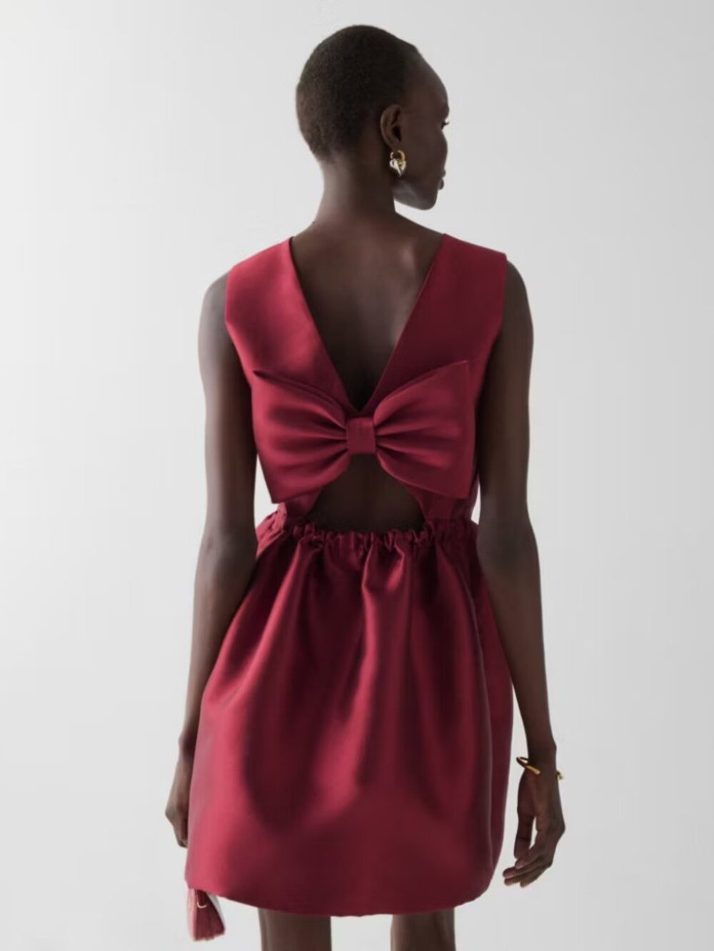 Kate Spade Fit-and-flare Bow Dress in "Red Jam" - Size 14